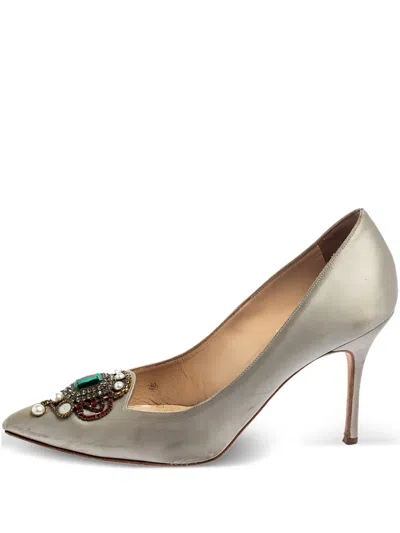 Pre-owned Manolo Blahnik 90mm Leather Pumps