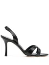 Manolo Blahnik 90mm Slingback Sandals In Black