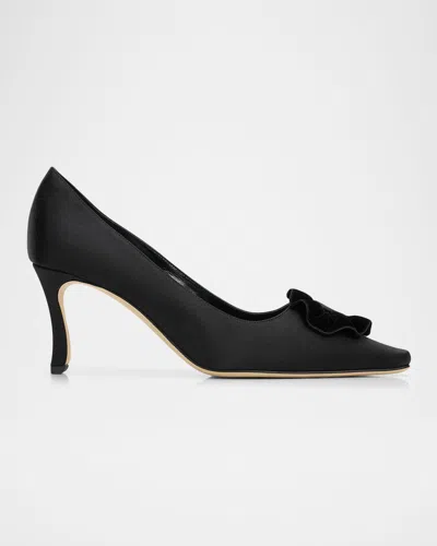 Manolo Blahnik 95mm Fortan Satin Pumps In Multi