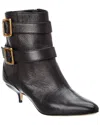 Manolo Blahnik Alciona 50 Leather Bootie In Black