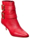 Manolo Blahnik Alciona 50 Leather Bootie In Red