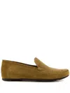 Manolo Blahnik Alder Roberi Suede Loafers In Green