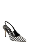 Manolo Blahnik Allurafia Stripe Slingback Pump