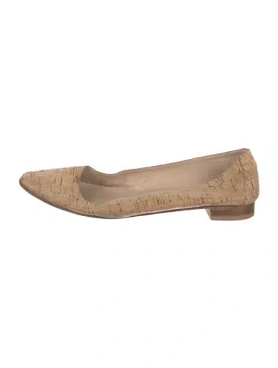 Pre-owned Manolo Blahnik Animal Print Ballet Flats In Neutral