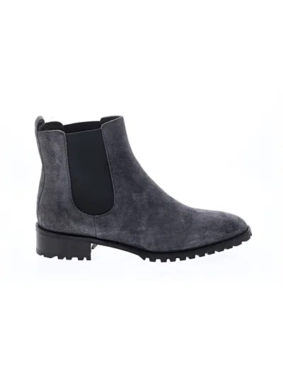 Pre-owned Manolo Blahnik Ankle Boots In Gray