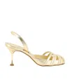 Manolo Blahnik Ankle Strap High-heeled Sandals In Nude