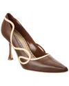Manolo Blahnik Ansaki 90 Leather Pump