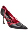 Manolo Blahnik Ansaki 90 Leather Pump In Black