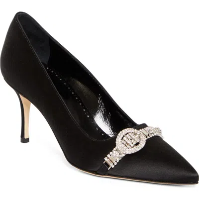 MANOLO BLAHNIK MANOLO BLAHNIK ASAPUMP CRYSTAL STRAP POINTED TOE PUMP