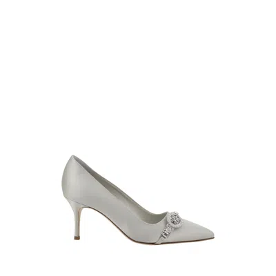MANOLO BLAHNIK ASAPUMP SATIN PUMPS