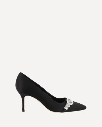 MANOLO BLAHNIK ASAPUMP SATIN PUMPS