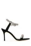 Manolo Blahnik Asasan 90 Crystal-embellished Satin Sandals