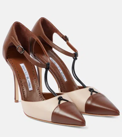 Manolo Blahnik Pumps Assala Aus Leder In Braun
