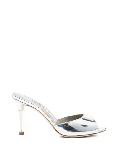 Manolo Blahnik Astucla Pointed Pumps In Silver