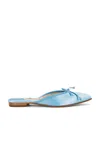 Manolo Blahnik Ballerimu 10 Flat In Light Blue