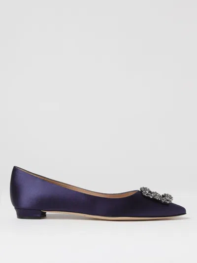 Manolo Blahnik Ballet Flats  Woman Color Blue In Blue