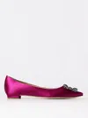 Manolo Blahnik Hangisi Flat Ballerinas In Violet