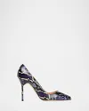 Manolo Blahnik Bb 105mm Snakeskin Stiletto Pumps In Multi
