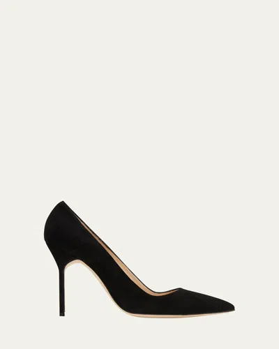 Manolo Blahnik Black Sinbelahi Heels In 15 Blck