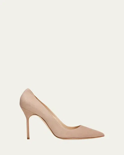 Manolo Blahnik Bb 105mm Suede Stiletto Pumps In Brown