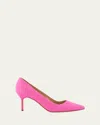 Manolo Blahnik Bb 70mm Classic Fabric Pumps In Pink