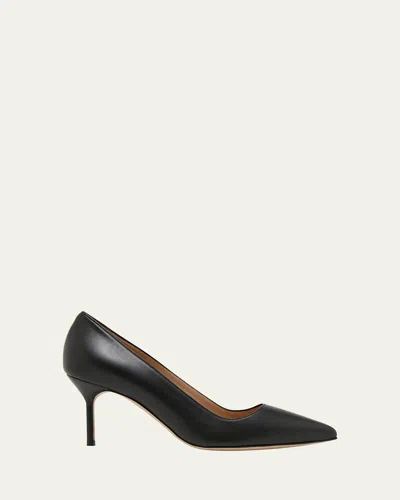 Manolo Blahnik Bb 70mm Lambskin Stiletto Pumps In Black