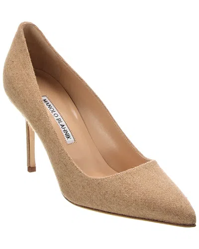 MANOLO BLAHNIK BB 90 FLANNEL PUMP