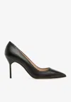 Manolo Blahnik Bb 70mm Lambskin Stiletto Pumps In Black