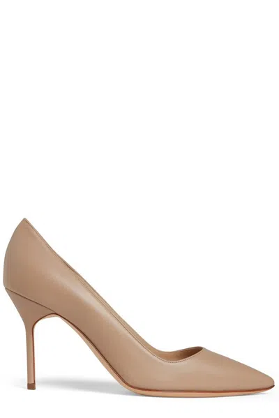 Manolo Blahnik Bb Pointed In Beige