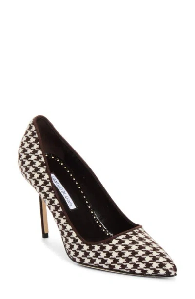 Manolo Blahnik Bb Pointed Toe Pump In Brown