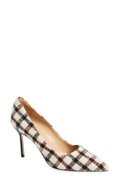 Manolo Blahnik Bb Pointed Toe Tweed Pump In Multi