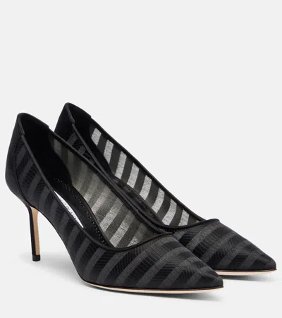Manolo Blahnik Bbla Organza Pumps In Black