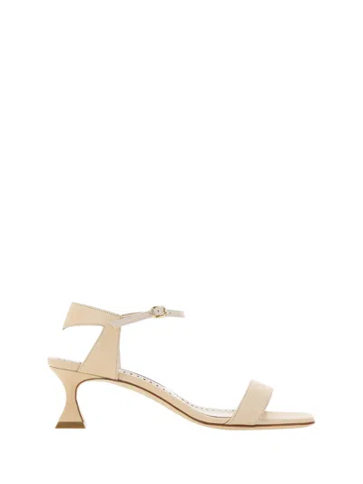 Manolo Blahnik Begasan Sandals In Beige