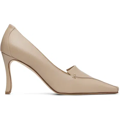 Manolo Blahnik Beige Cleofelo Calf Leather Heels In Neutral