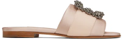 Manolo Blahnik Beige Martamod Sandals In 2504 Dnud