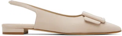 MANOLO BLAHNIK BEIGE MAYLURA SANDALS