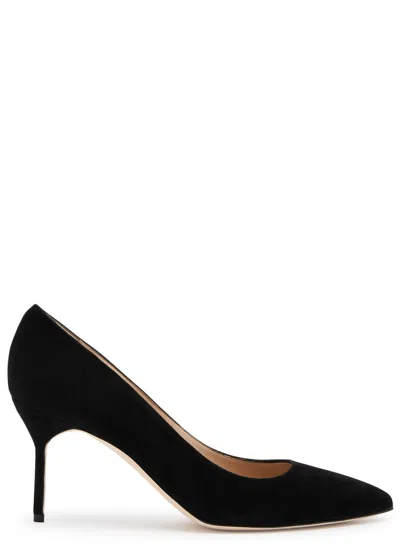 Manolo Blahnik Bibi 70 Suede Pumps In Black