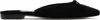 Manolo Blahnik Black Ballerimu Mules