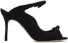 Manolo Blahnik Black Fiocchetti Mules In 0015 Black