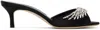 Manolo Blahnik Fabio 50mm Crystal-embellished Sandals In 15 Blck