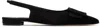 Manolo Blahnik Maylura Buckle Pointed Toe Slingback Flat In Black