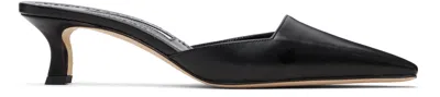 Manolo Blahnik Black Moiramu Heeled Sandals