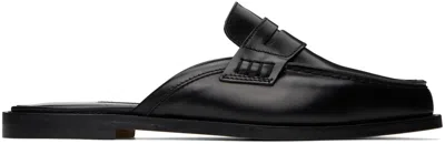 Manolo Blahnik Black Perritamu Mules In 12 Blck
