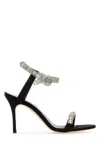 Manolo Blahnik Asasan 90 Crystal-embellished Satin Sandals In Black