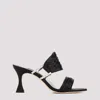Manolo Blahnik Chinap 70 Satin Mules In Black