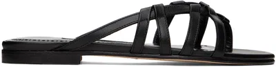 Manolo Blahnik Black Soliman Sandals In 15 Blck