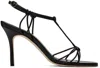 Manolo Blahnik Black Tabarekhi Heeled Sandals In 0015 Black