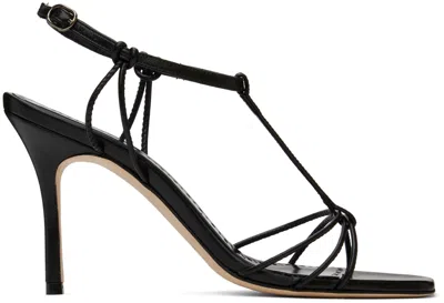 Manolo Blahnik Black Tabarekhi Heeled Sandals In 0015 Black