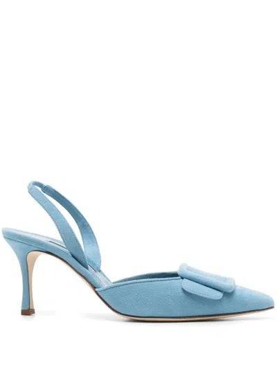 Manolo Blahnik Blue 70mm Maysli Pumps