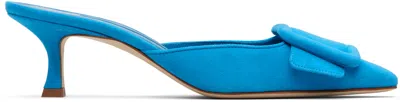 Manolo Blahnik Blue Maysale Heels